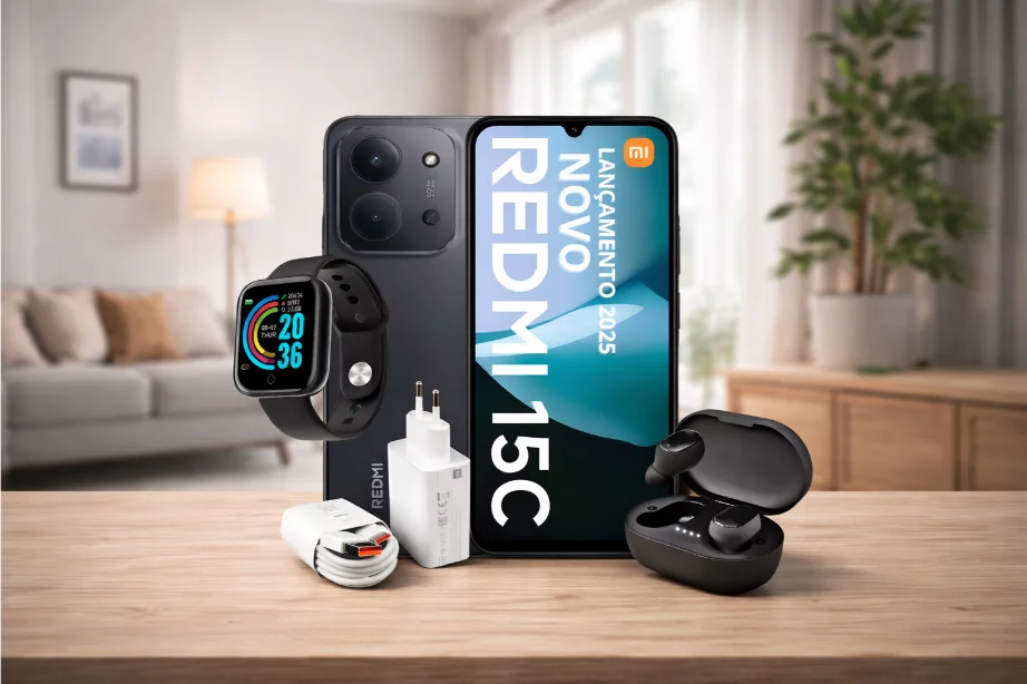 Por que o Redmi 15C está VENDENDO TANTO em 2026? O Segredo do Kit com Brindes que Humilhou a Concorrência!