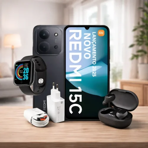 Por que o Redmi 15C está VENDENDO TANTO em 2026? O Segredo do Kit com Brindes que Humilhou a Concorrência!
